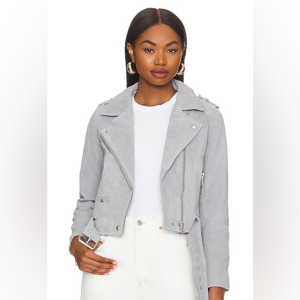 Blank NYC moto jacket in grey